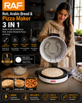 RAF 3-in-1 Roti, Arabic Bread & Pizza Maker – 1800W