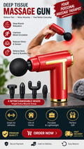 Professional Deep Tissue Massage Gun – 4 Interchangeable Heads | Muscle Recovery & Pain Relief  💰 Short Selling Title
